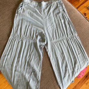 Chambray Wide Leg Pant